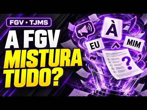 TJMS 2026: Questões FGV de Funções da Linguagem, Pronomes e Crase