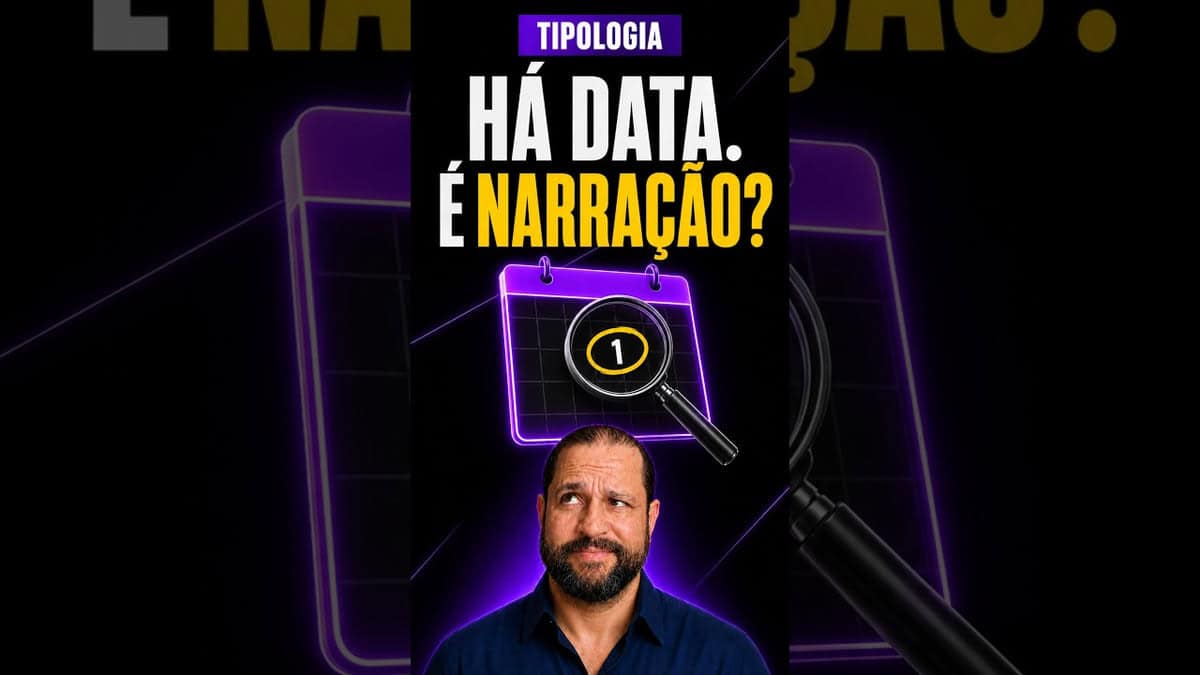 Como identificar uma narração em uma questão?
