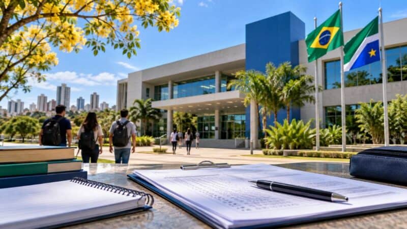 Concurso SED MS: candidatos a professor diante da Secretaria de Estado de Educação de Mato Grosso do Sul