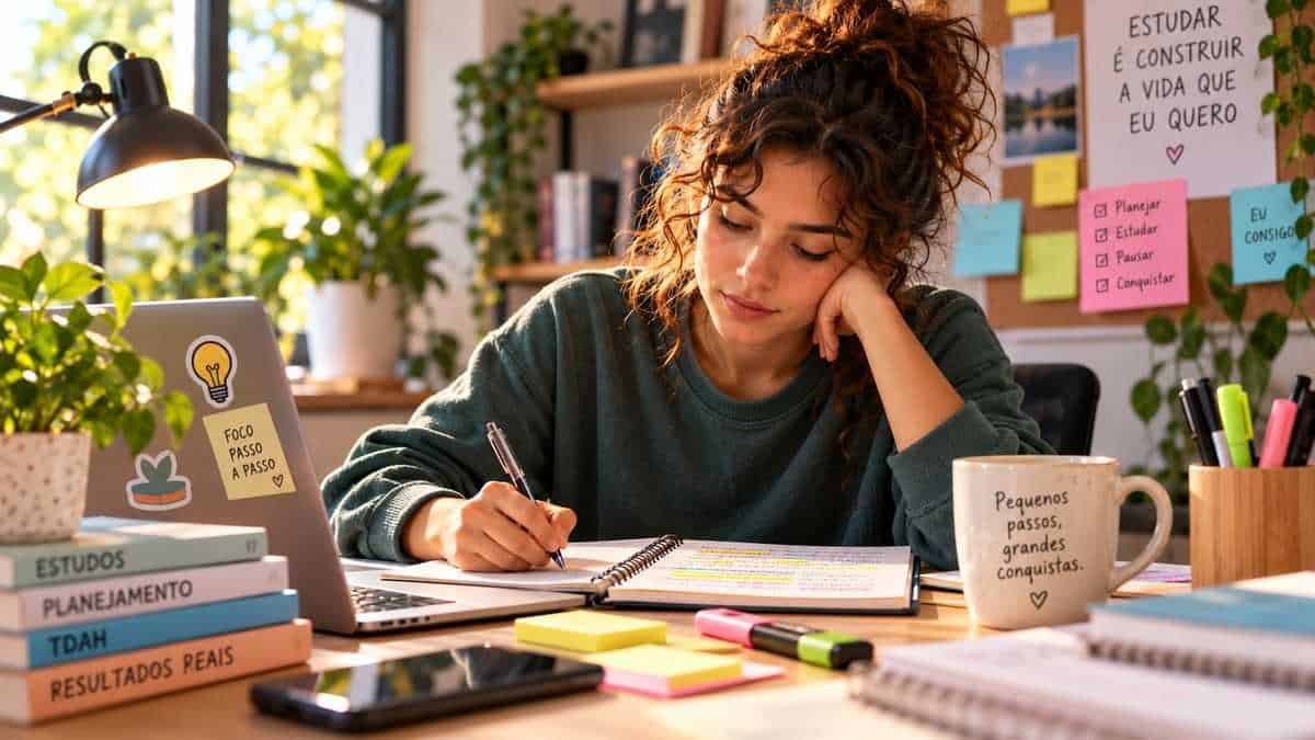 TDAH e prova com planejamento de estudos para concurso