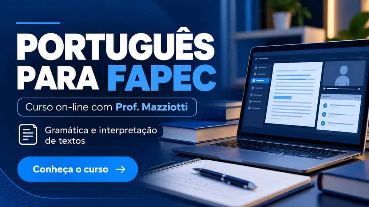 Português para FAPEC — curso on-line com Prof. Mazziotti