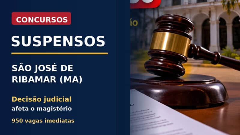 Concursos São José de Ribamar 2026 seguem suspensos pela Justiça